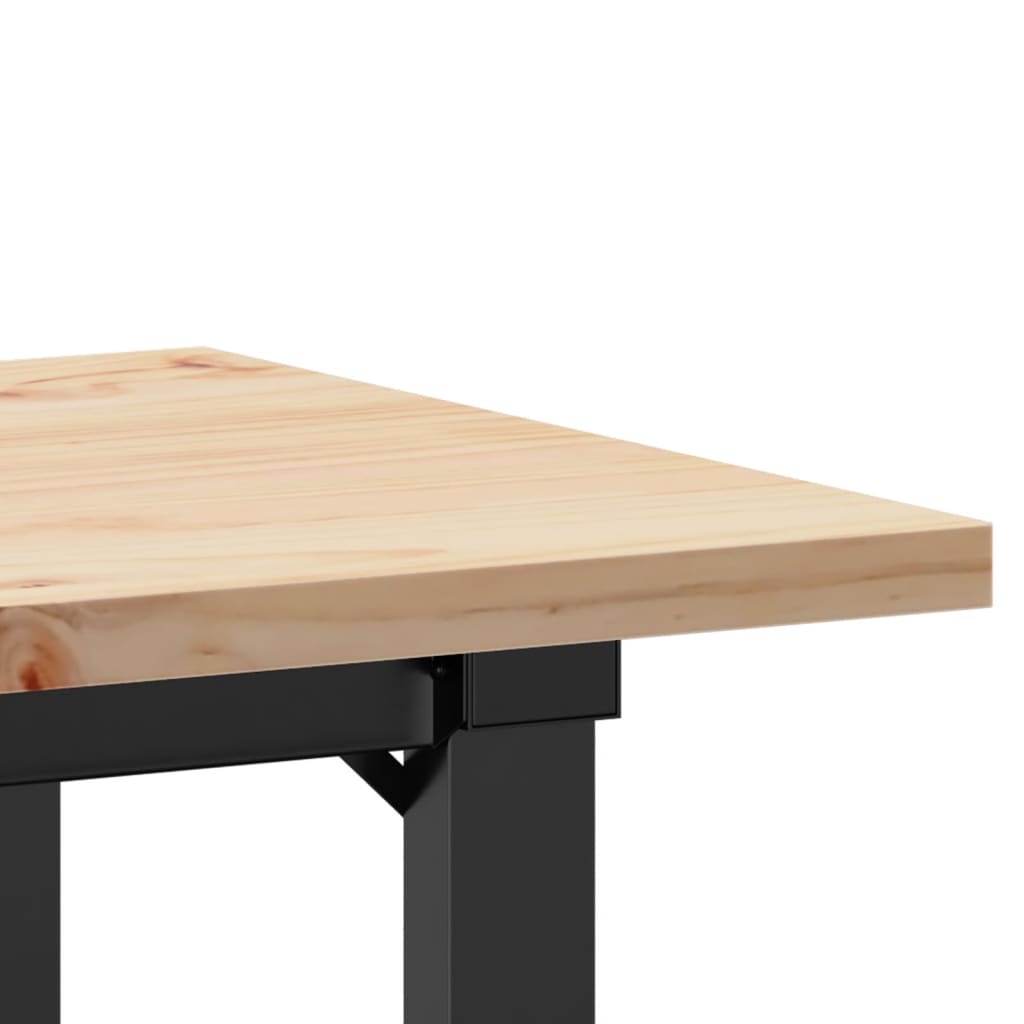 Spisebord O-ramme 80x50x75,5 cm heltre furu og stål