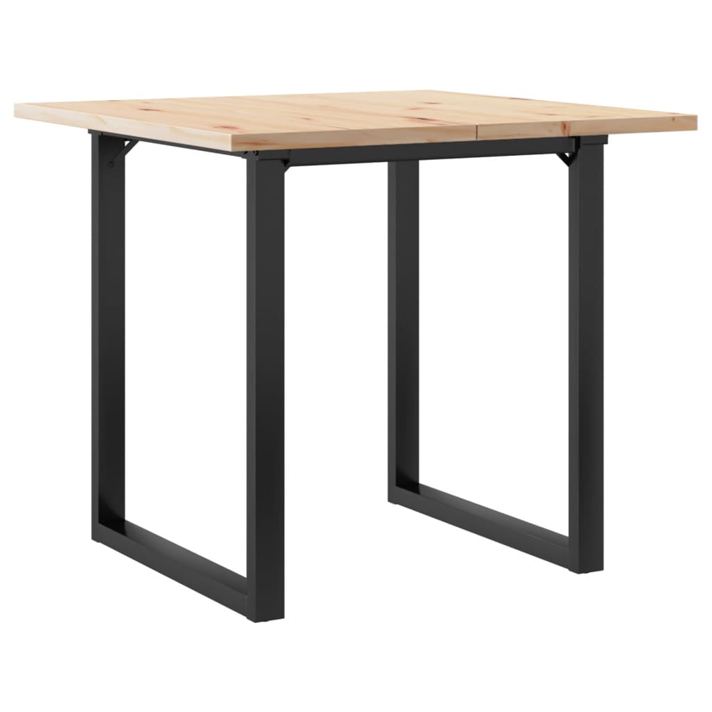 Spisebord O-ramme 80x80x75,5 cm heltre furu og stål