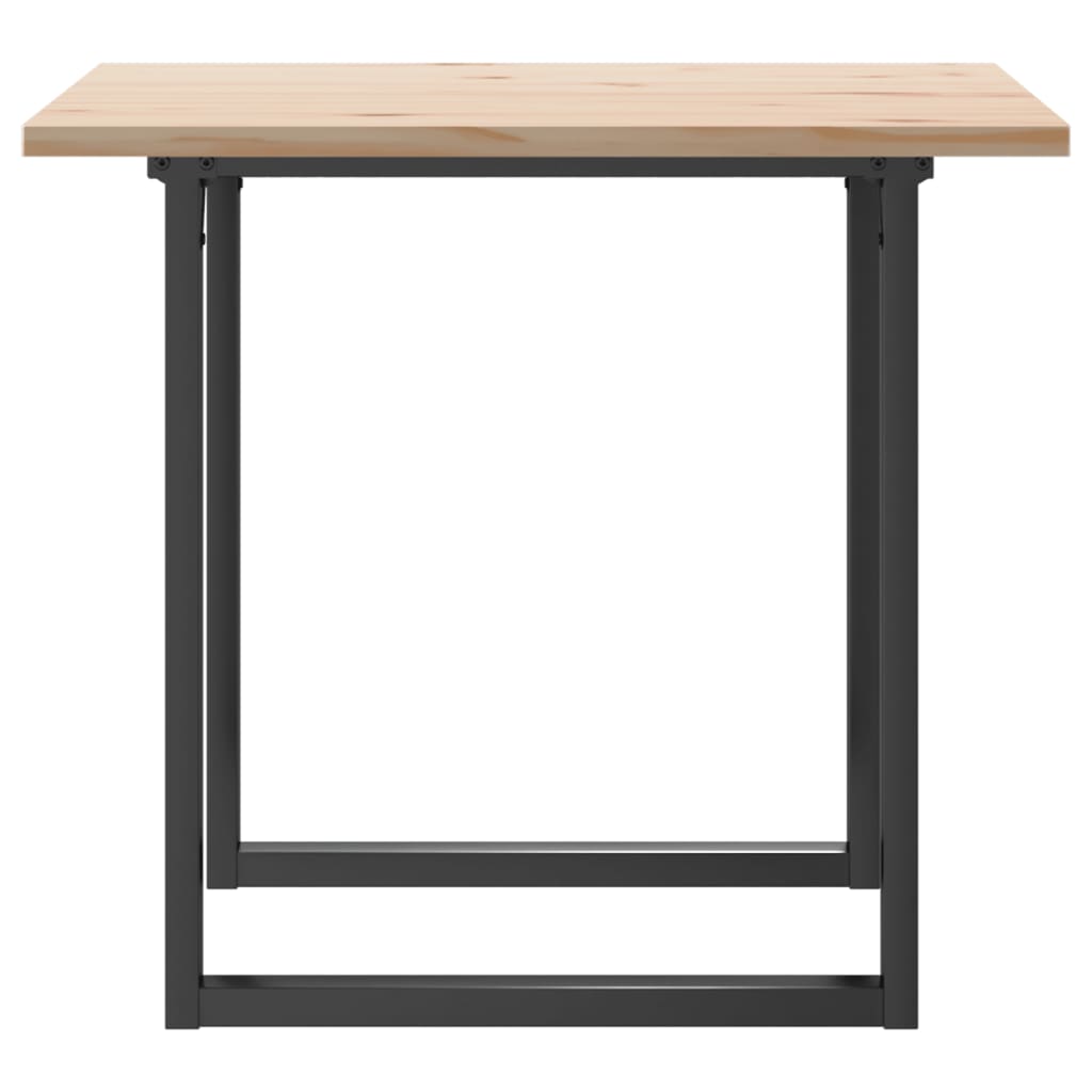 Spisebord O-ramme 80x80x75,5 cm heltre furu og stål