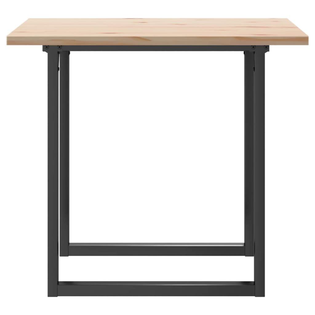 Spisebord O-ramme 90x90x75,5 cm heltre furu og stål