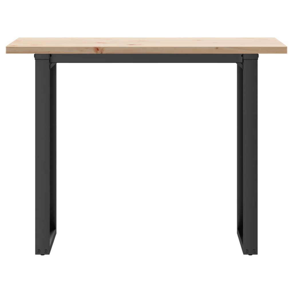 Spisebord Kjøkkenbord O-ramme 100x50x75,5 cm heltre furu og støpejern