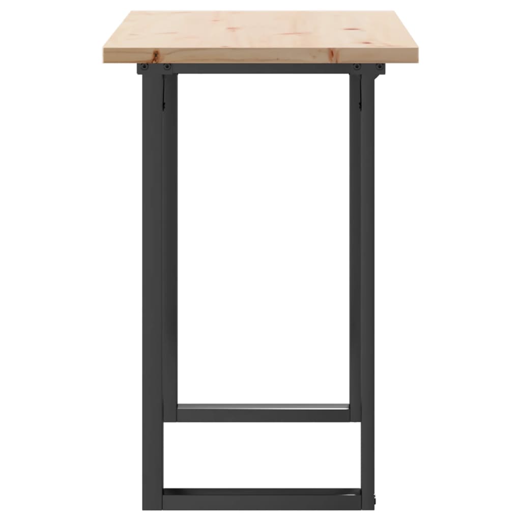 Spisebord Kjøkkenbord O-ramme 100x50x75,5 cm heltre furu og støpejern