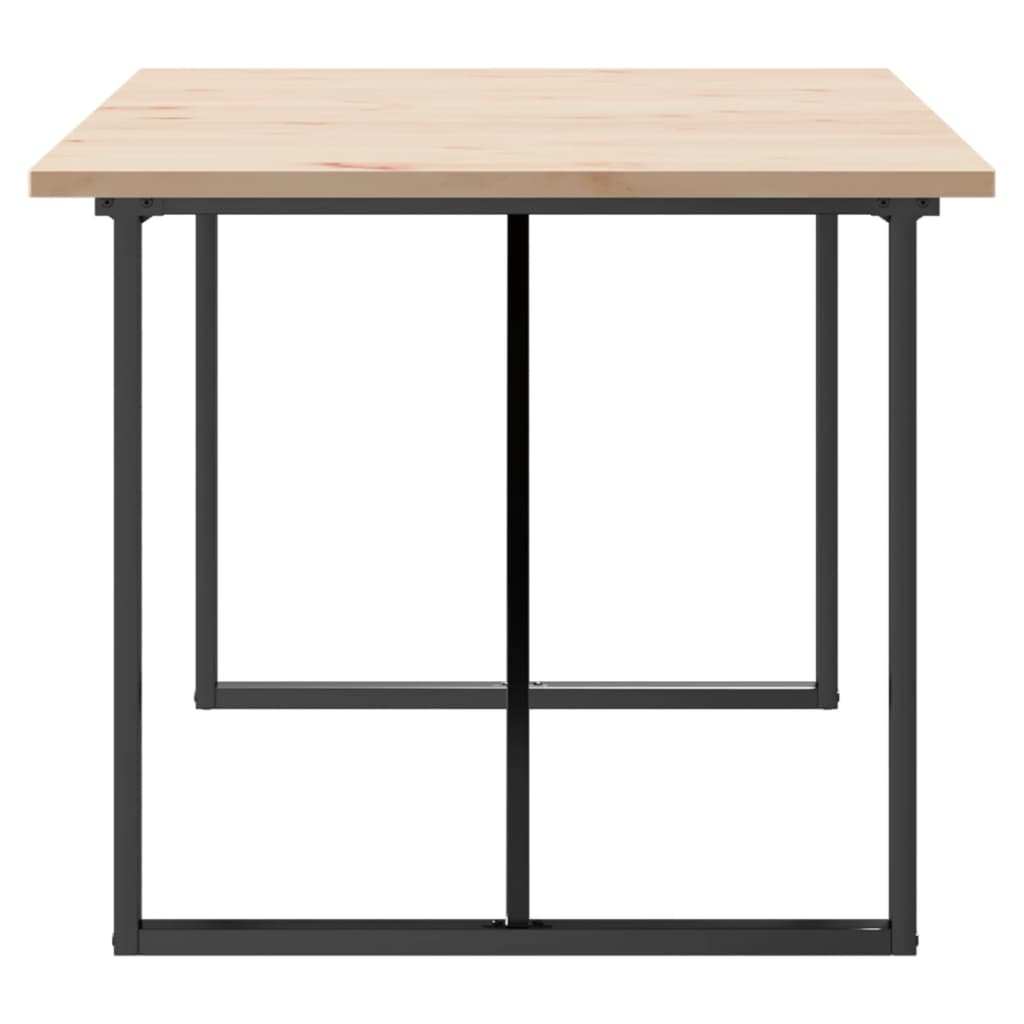Spisebord O-ramme 180x90x75,5 cm heltre furu og stål