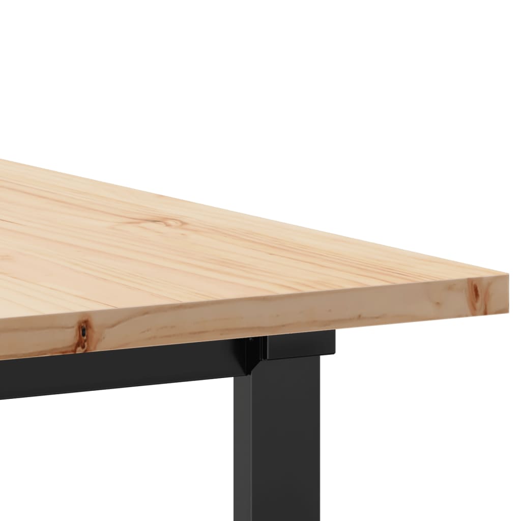 Spisebord O-ramme 180x90x75,5 cm heltre furu og stål