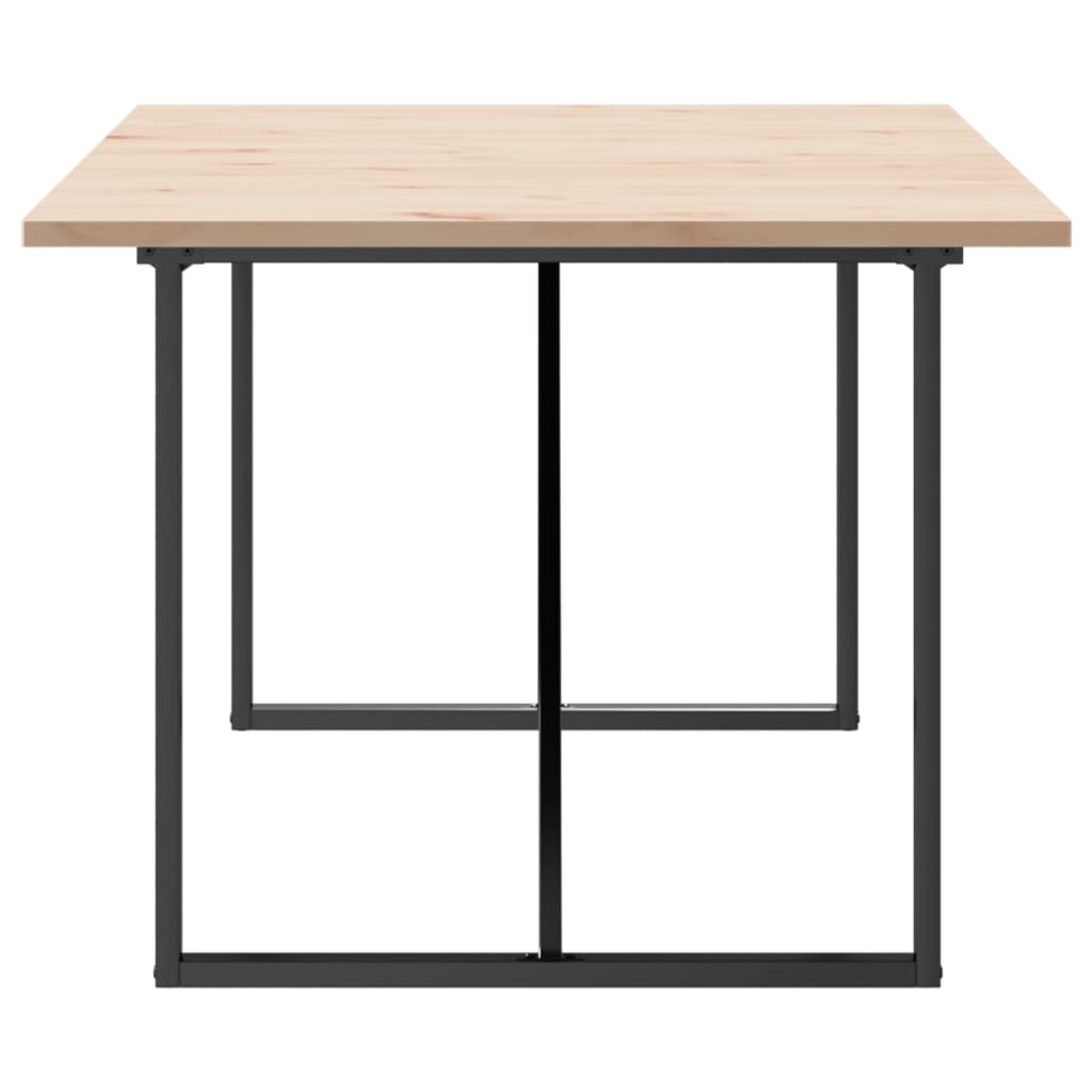 Spisebord O-ramme 200x100x75,5 cm heltre furu og stål
