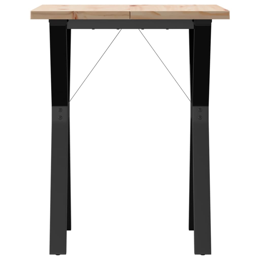 Spisebord Y-ramme 60x60x75,5 cm heltre furu og stål