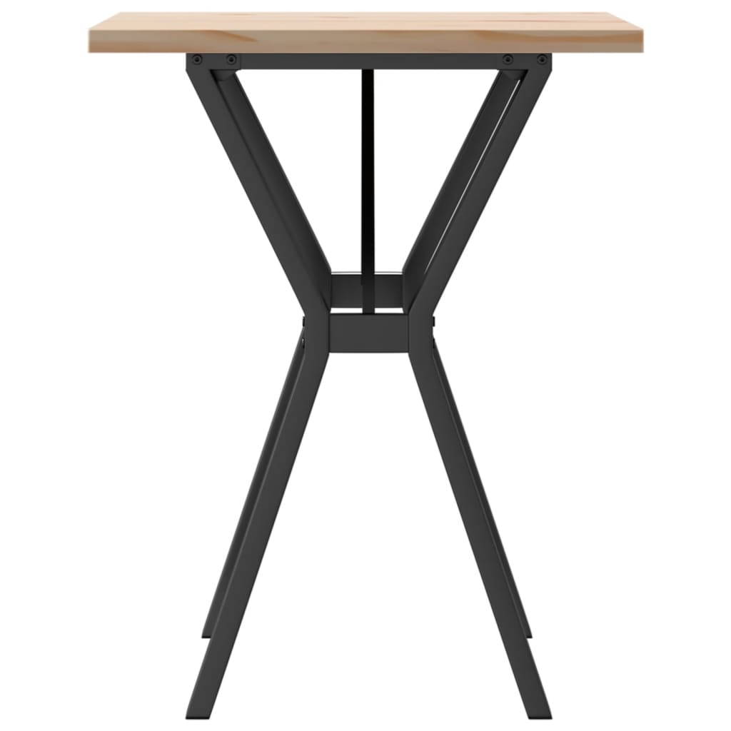 Spisebord Y-ramme 60x60x75,5 cm heltre furu og stål