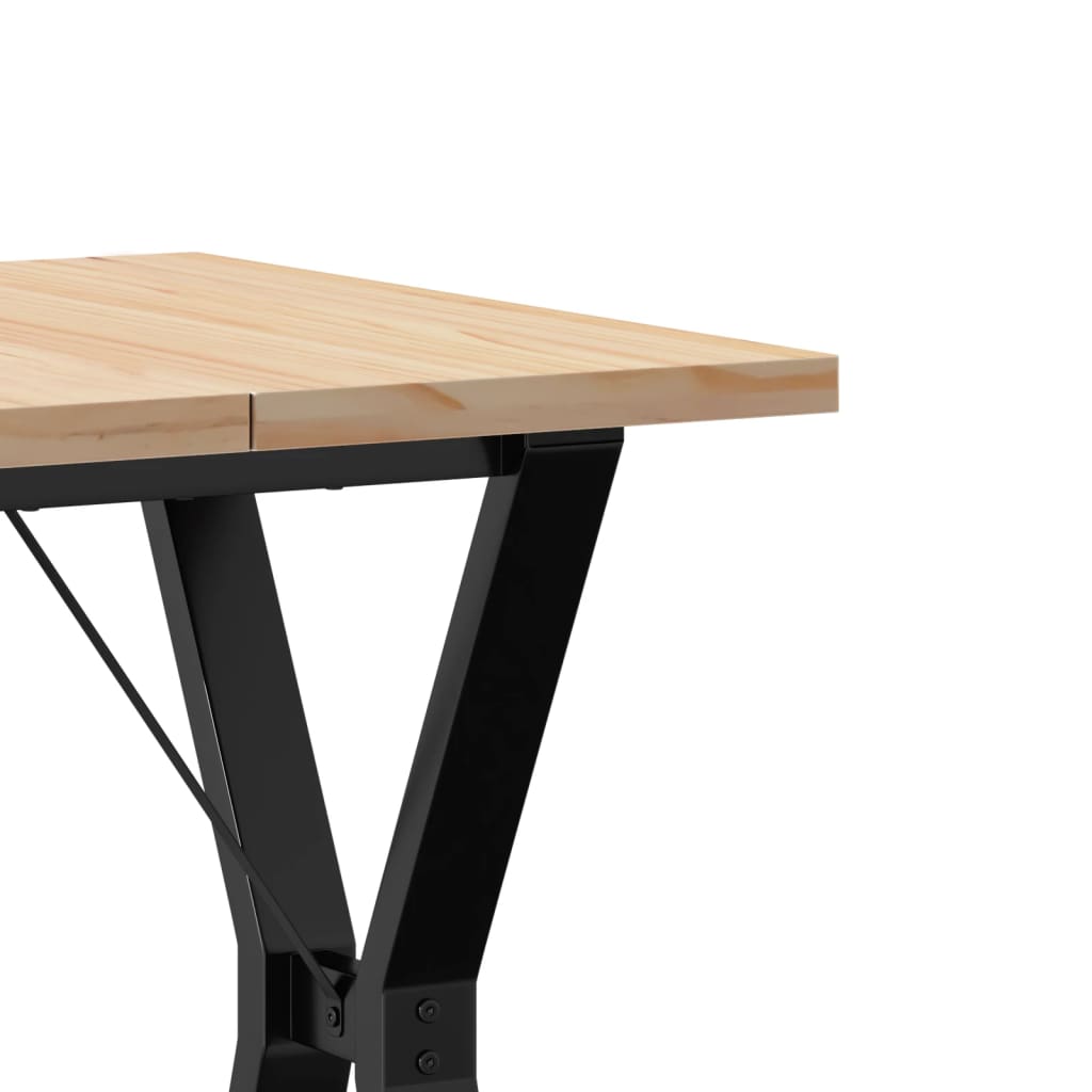 Spisebord Y-ramme 60x60x75,5 cm heltre furu og stål