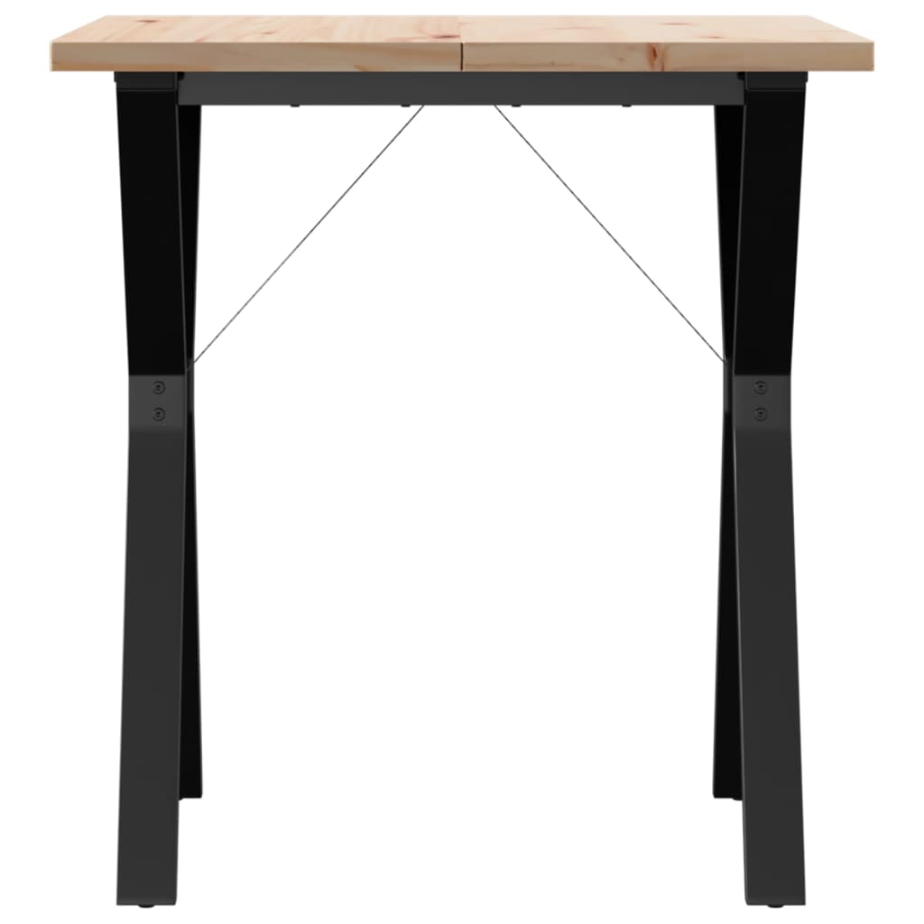 Spisebord Y-ramme 70x70x75,5 cm heltre furu og stål