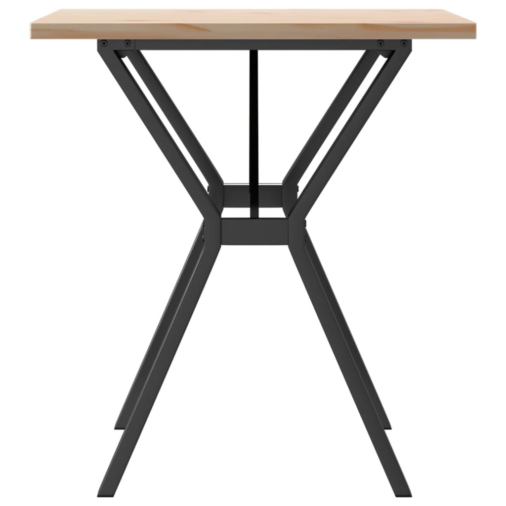 Spisebord Y-ramme 70x70x75,5 cm heltre furu og stål