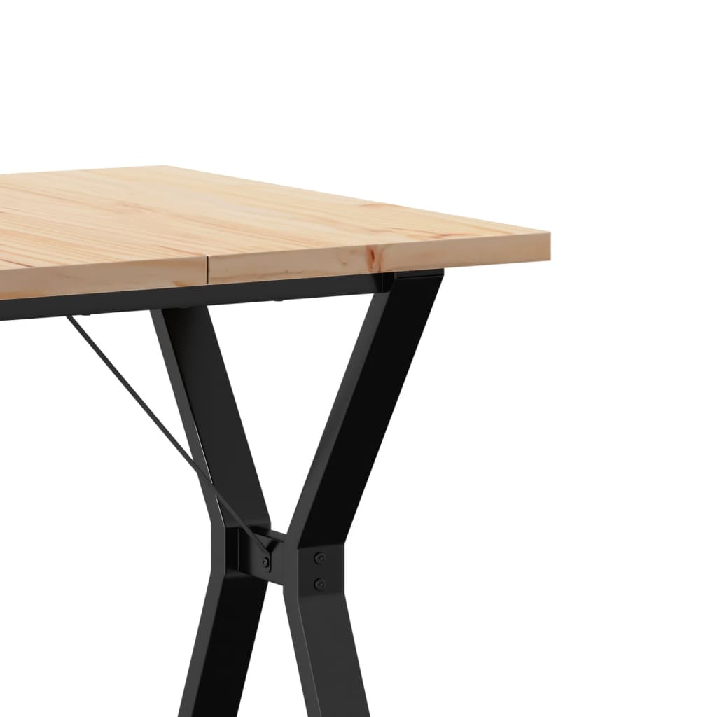 Spisebord Y-ramme 70x70x75,5 cm heltre furu og stål