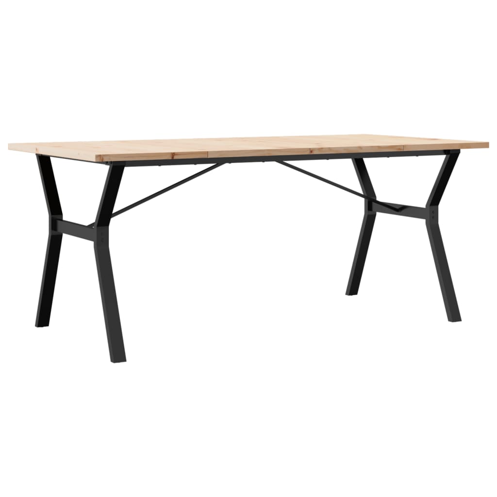 Spisebord Kjøkkenbord Y-ramme 180x90x75,5 cm heltre furu og støpejern