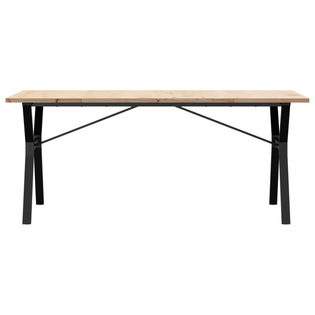 Spisebord Kjøkkenbord Y-ramme 180x90x75,5 cm heltre furu og støpejern