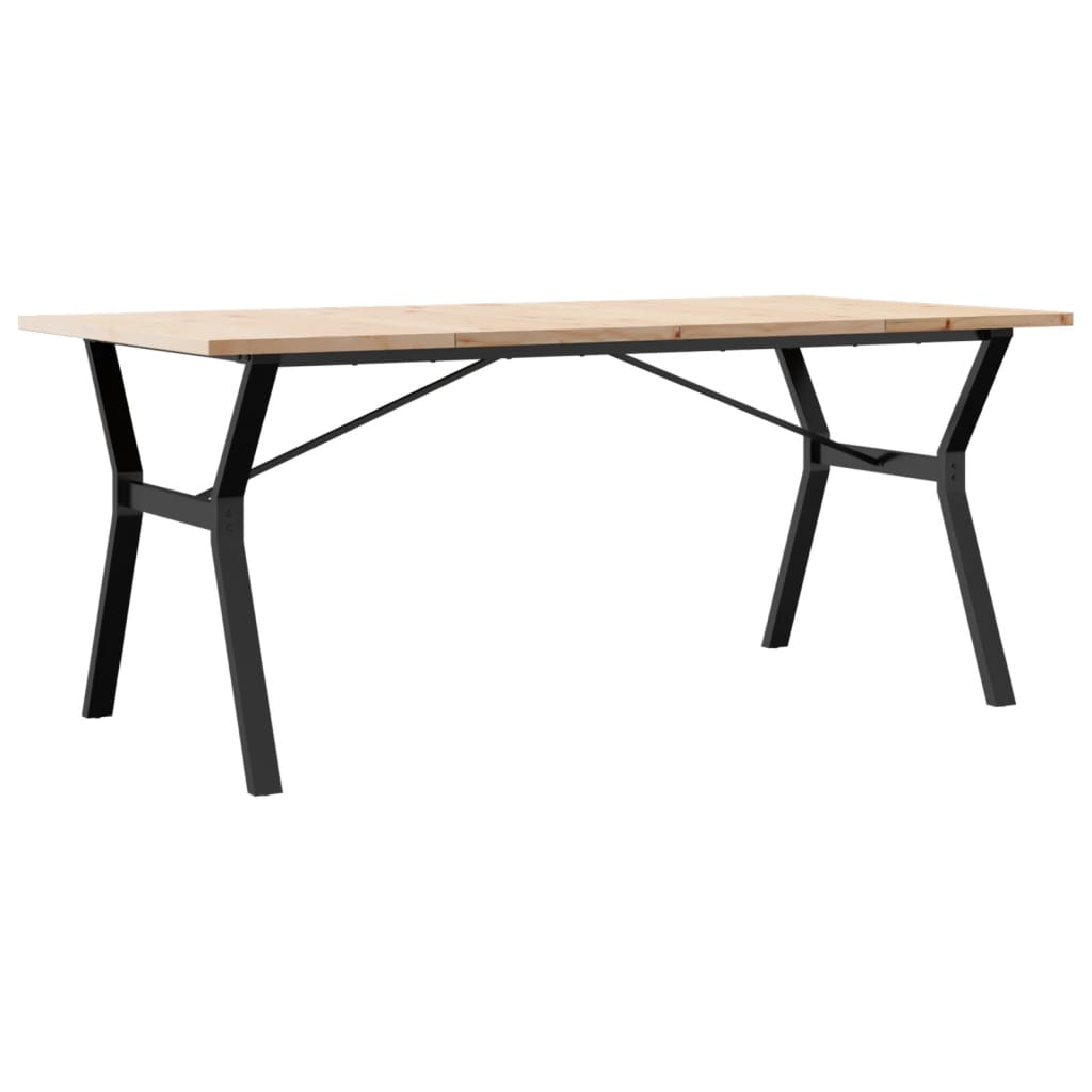 Spisebord Kjøkkenbord Y-ramme 180x90x75,5 cm heltre furu og støpejern
