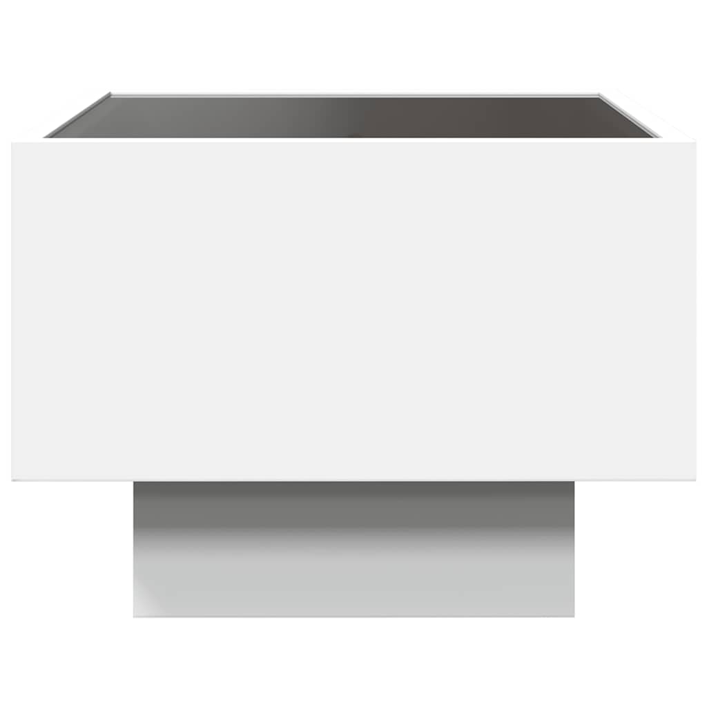 Sidebord Hvit LED 40x40x30 cm