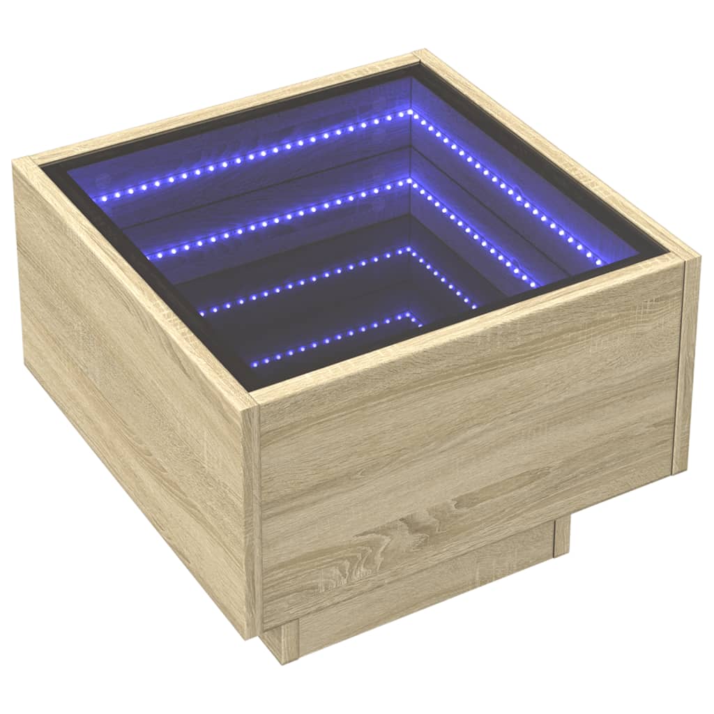 Sidebord Sonoma Eik LED 40x40x30 cm