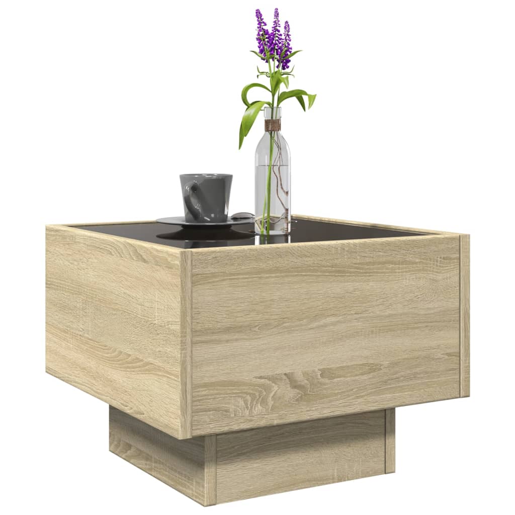 Sidebord Sonoma Eik LED 40x40x30 cm