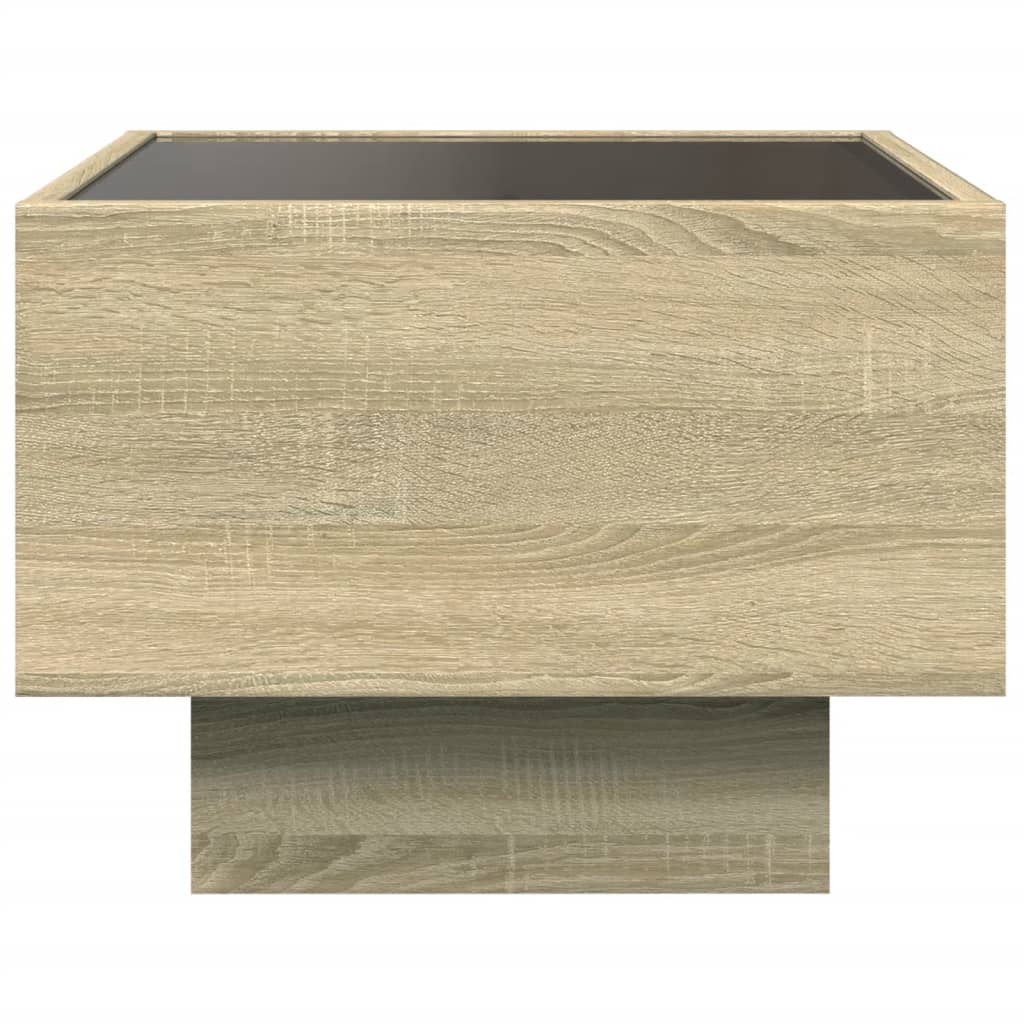 Sidebord Sonoma Eik LED 40x40x30 cm