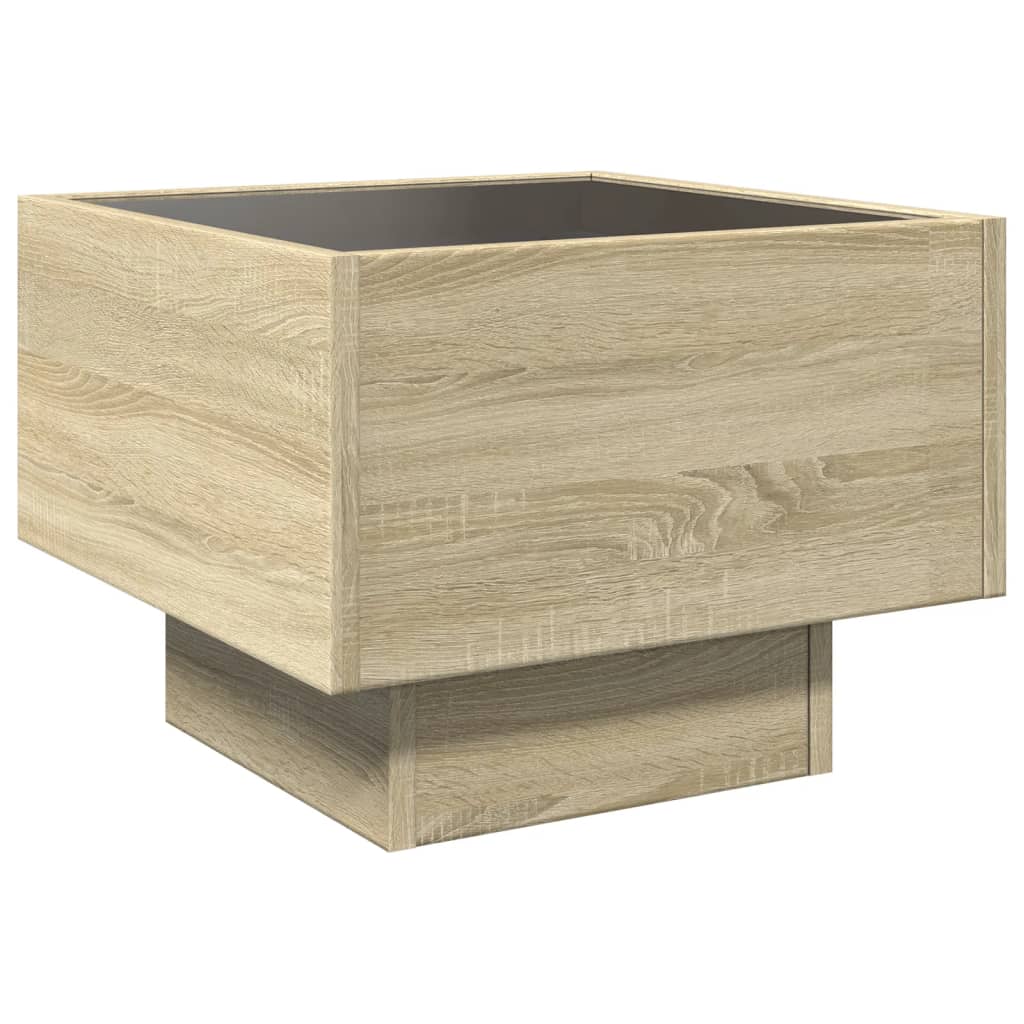 Sidebord Sonoma Eik LED 40x40x30 cm