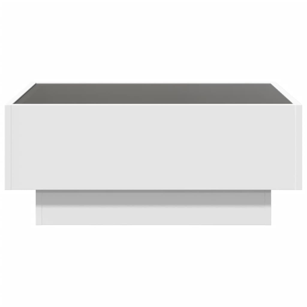 Salongbord Sofabord Hvit med LED 70x50x30 cm