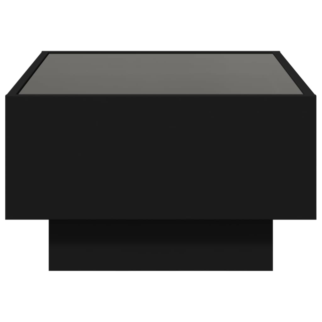 Salongbord Sofabord Svart med LED 70x50x30 cm