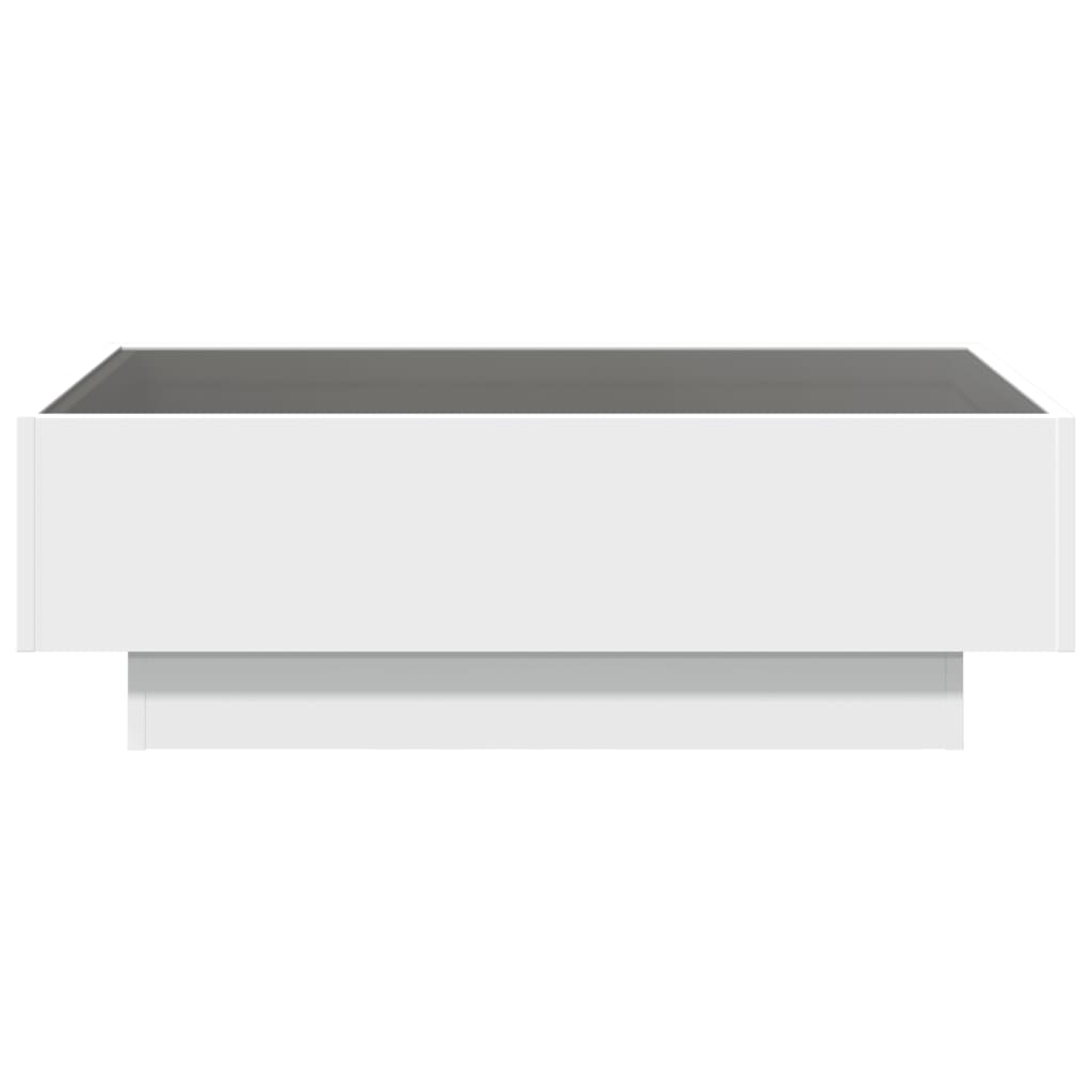 Salongbord Sofabord Hvit med LED 90x50x30 cm