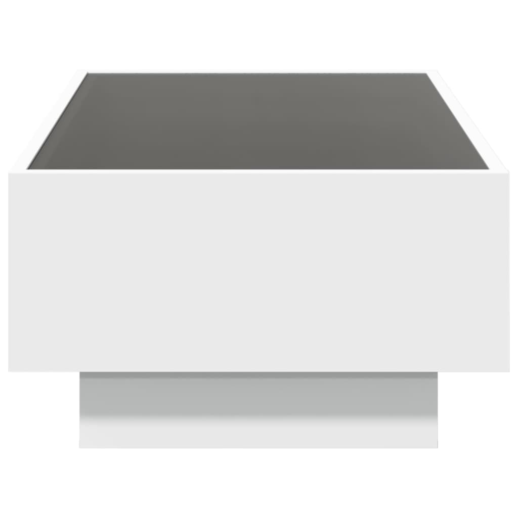 Salongbord Sofabord Hvit med LED 90x50x30 cm