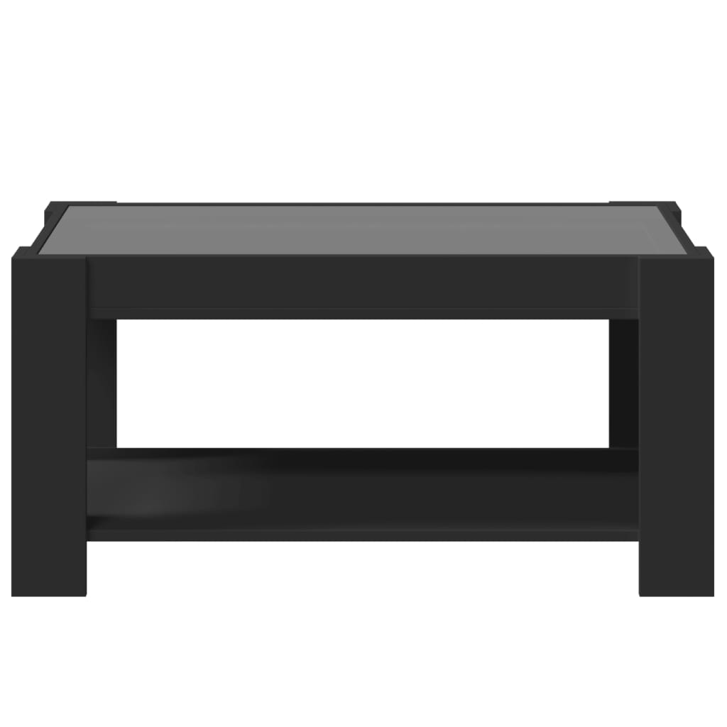 Salongbord Sofabord Svart med LED 93x53x45 cm