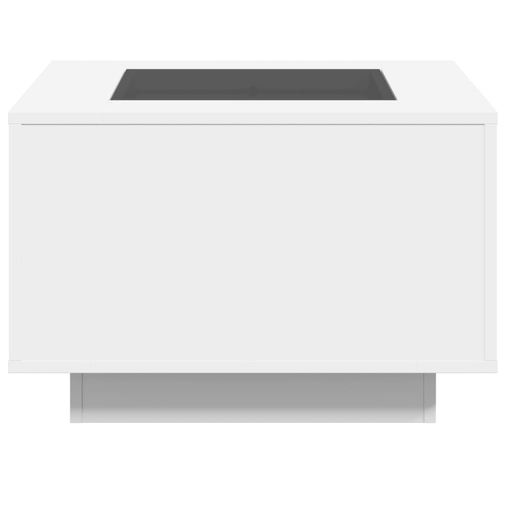 Salongbord Sofabord Hvit med LED 60x60x40 cm