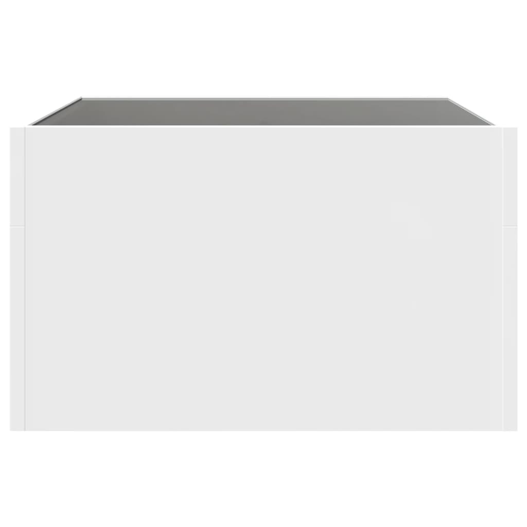 Salongbord Sofabord Hvit med Infinity LED 50x50x30 cm