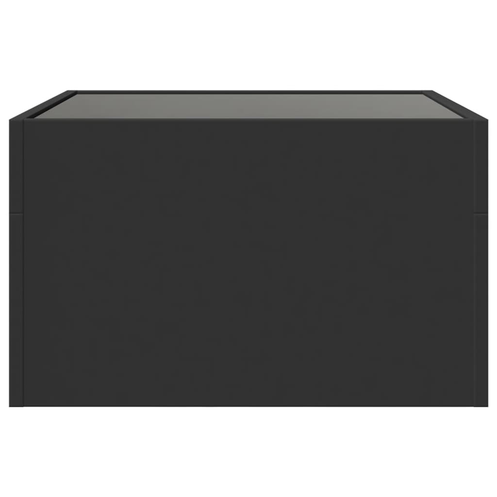 Salongbord Sofabord Svart med Infinity LED 50x50x30 cm