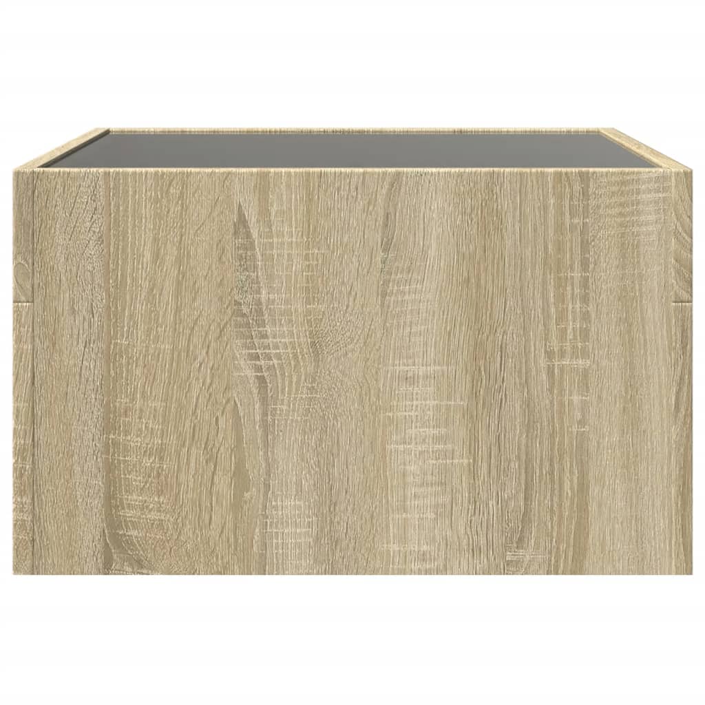 Salongbord Sofabord Sonoma Eik med Infinity LED 50x50x30 cm