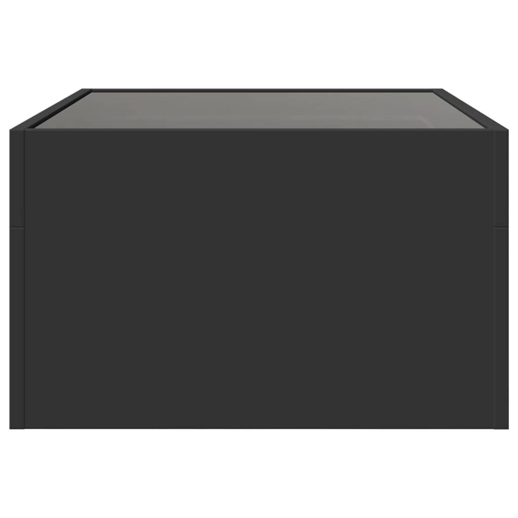 Salongbord Sofabord Svart med Infinity LED 70x50x30 cm