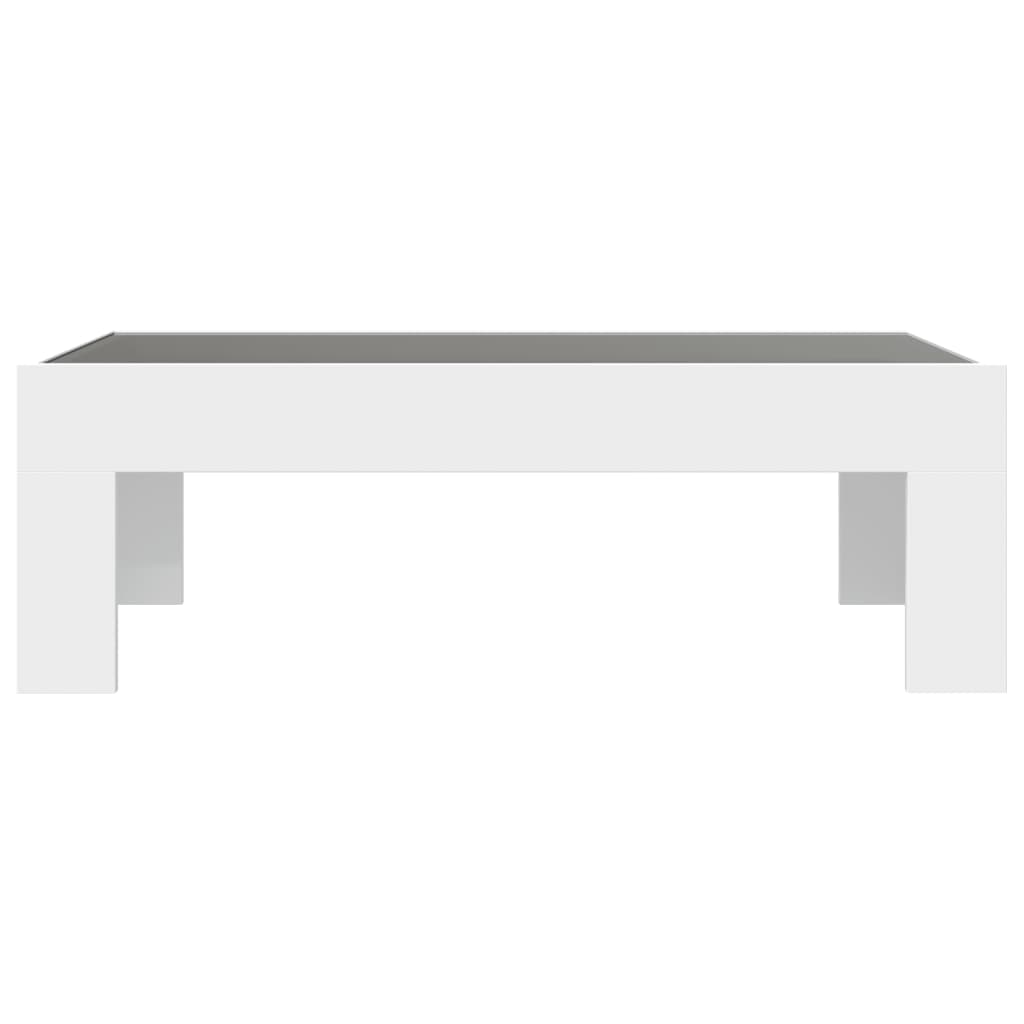 Salongbord Sofabord Hvit med Infinity LED 90x50x30 cm