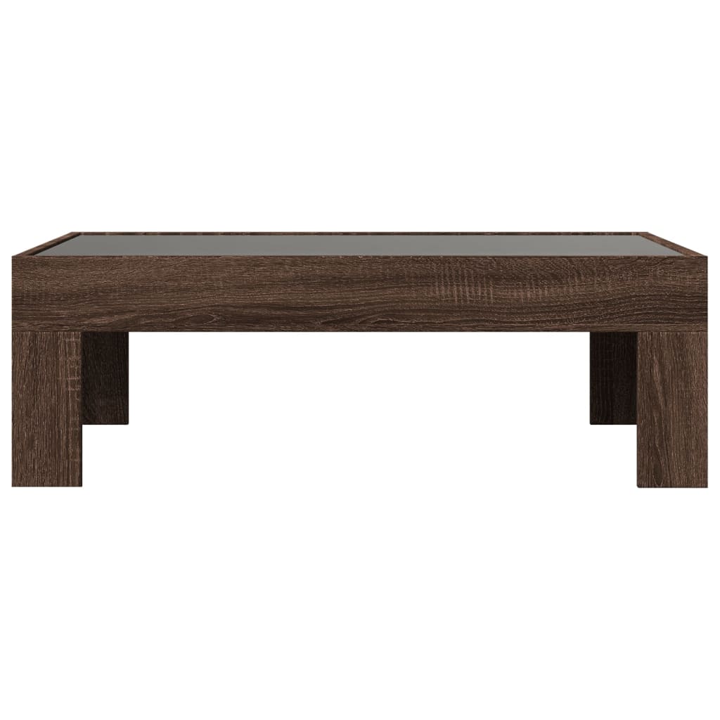 Salongbord Sofabord Brun Eik med Infinity LED 90x50x30 cm