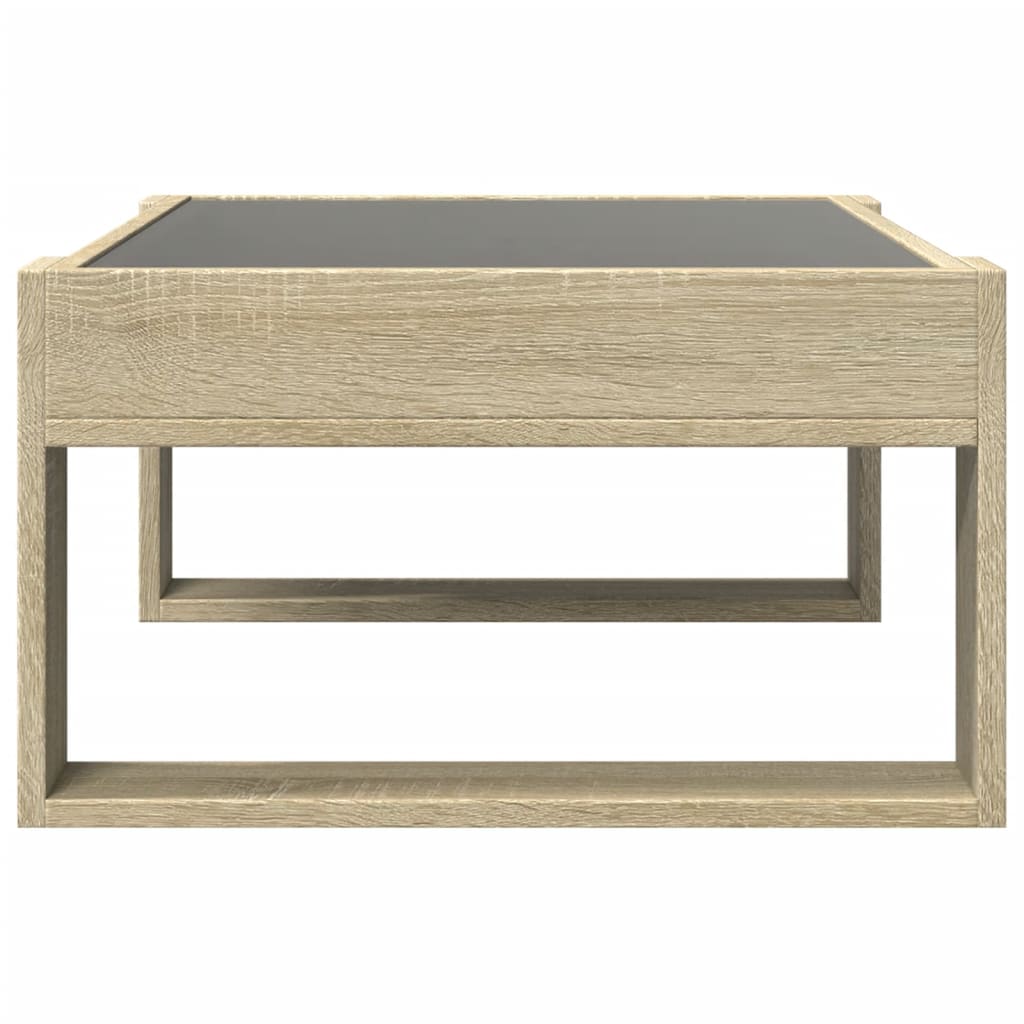 Salongbord Sofabord Sonoma Eik med Infinity LED 70x53x30 cm