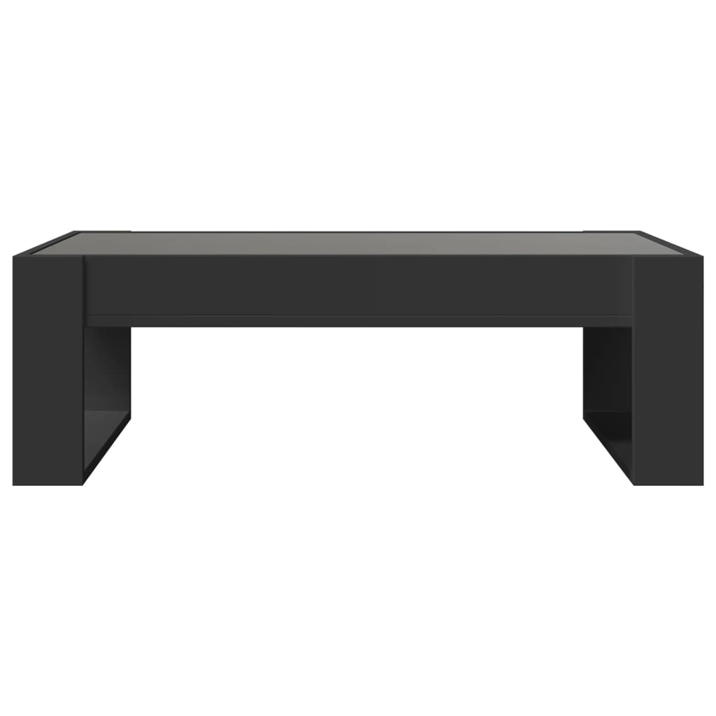Salongbord Sofabord Svart med Infinity LED 90x53x30 cm