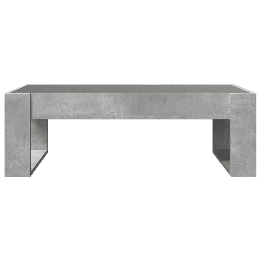 Salongbord Sofabord Betonggrå med Infinity LED 90x53x30 cm