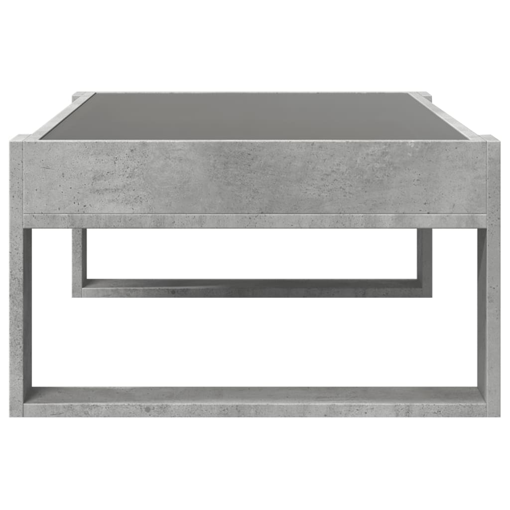 Salongbord Sofabord Betonggrå med Infinity LED 90x53x30 cm