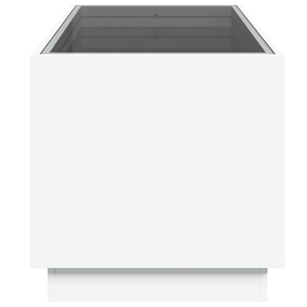 Salongbord Sofabord Hvit med Infinity LED 70x50x50 cm
