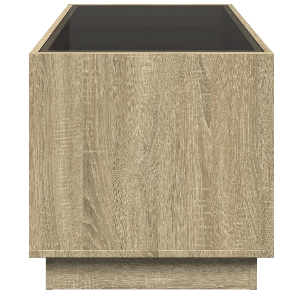 Salongbord Sofabord Sonoma Eik med Infinity LED 70x50x50 cm