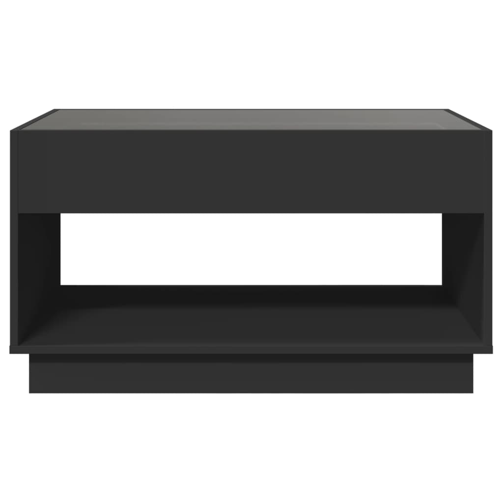 Salongbord Sofabord Svart med Infinity LED 90x50x50 cm
