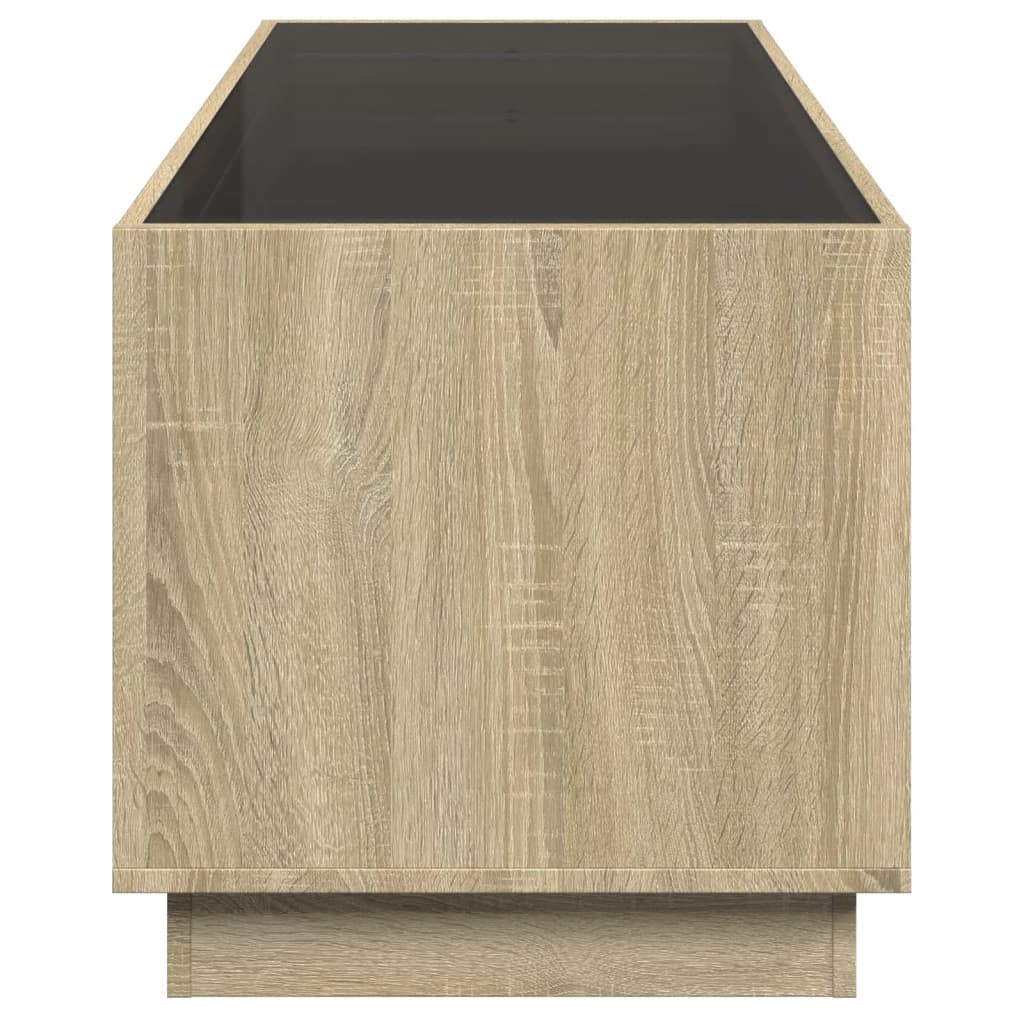 Salongbord Sofabord Sonoma Eik med Infinity LED 90x50x50 cm