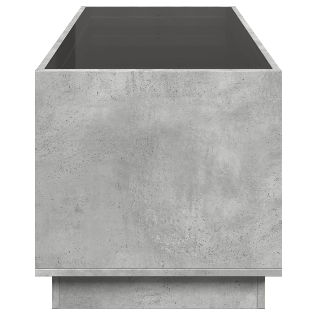 Salongbord Sofabord Betonggrå med Infinity LED 90x50x50 cm