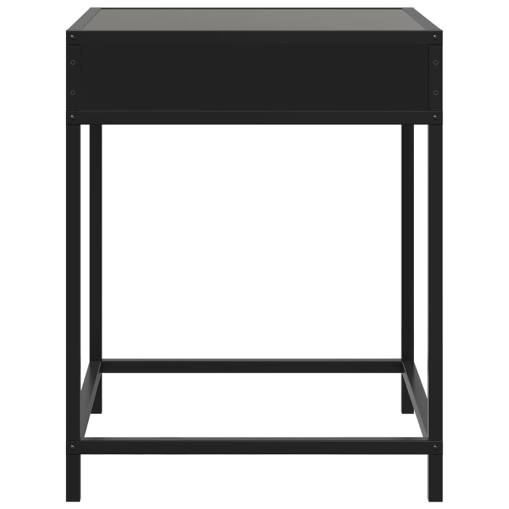Salongbord Sofabord Svart med Infinity LED 40x40x51 cm