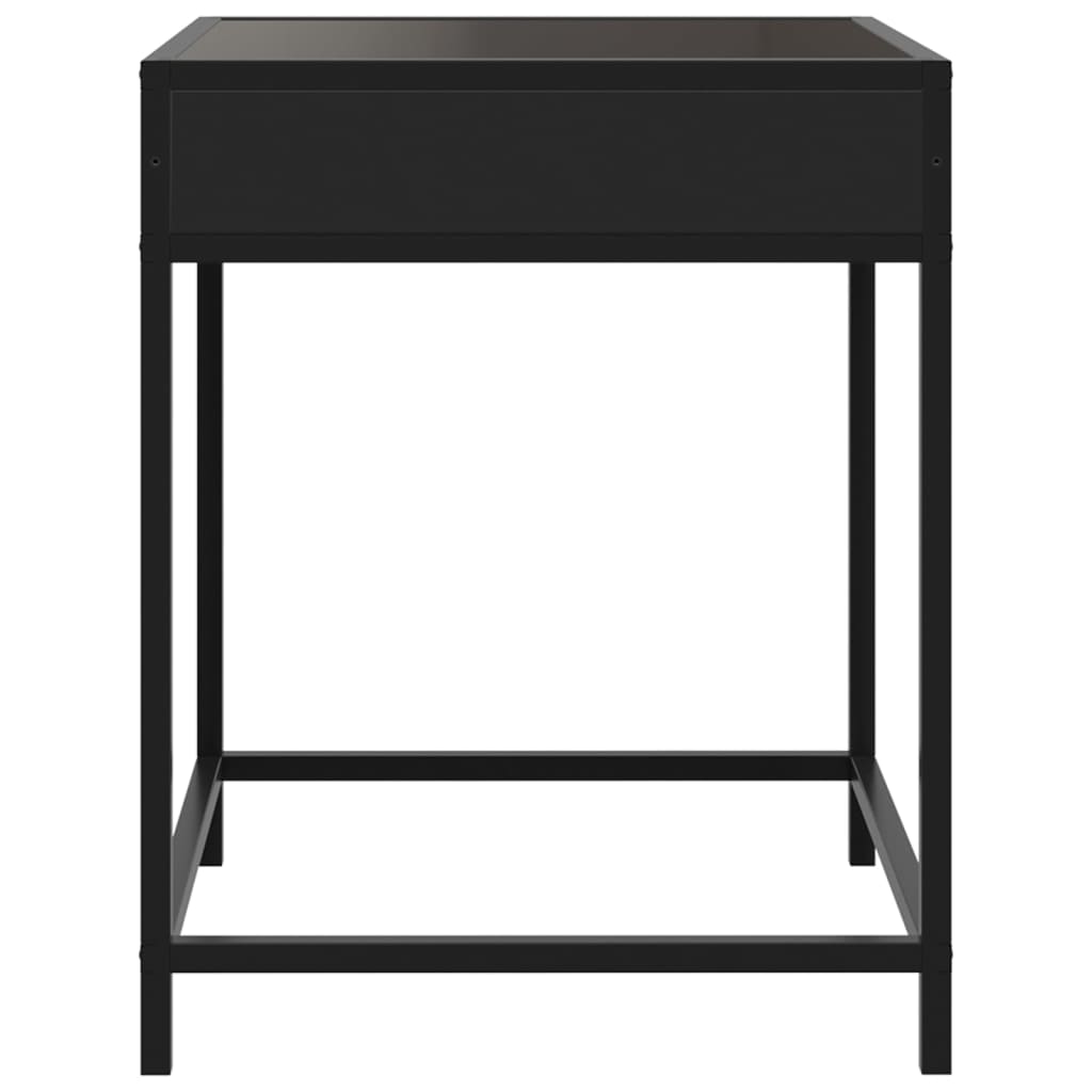 Salongbord Sofabord Svart med Infinity LED 40x40x51 cm