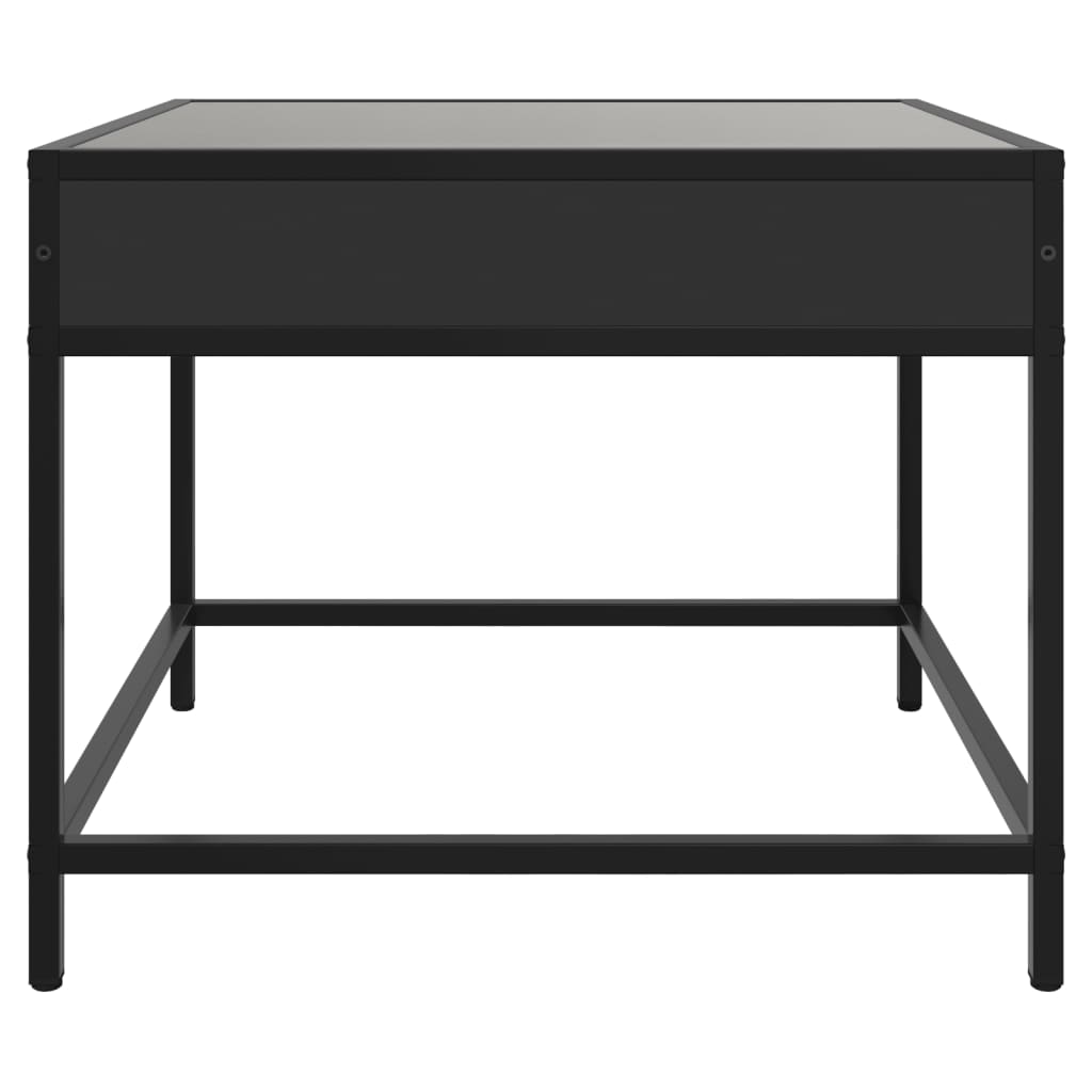 Salongbord Sofabord Svart med Infinity LED 50x50x41 cm