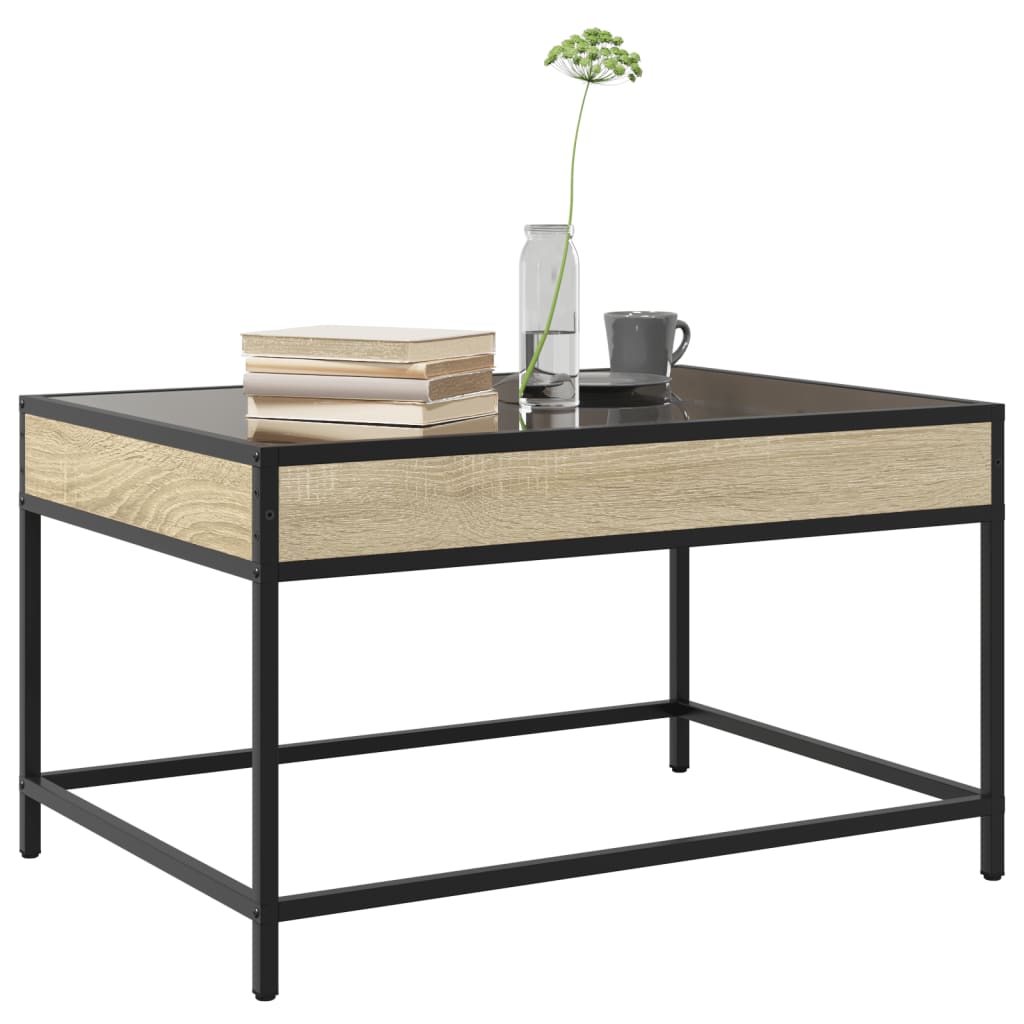 Salongbord Sofabord Sonoma Eik med Infinity LED 70x50x41 cm