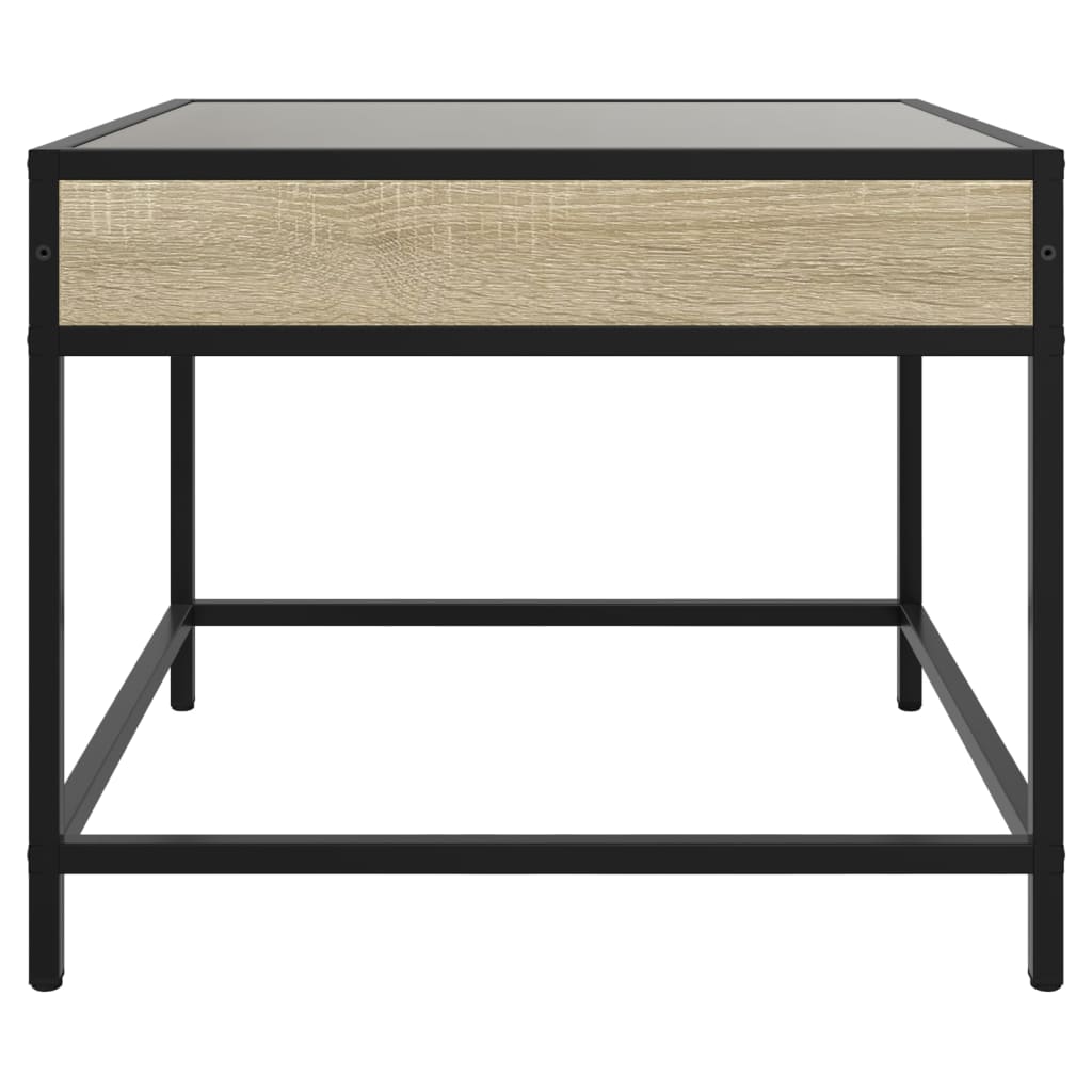 Salongbord Sofabord Sonoma Eik med Infinity LED 70x50x41 cm