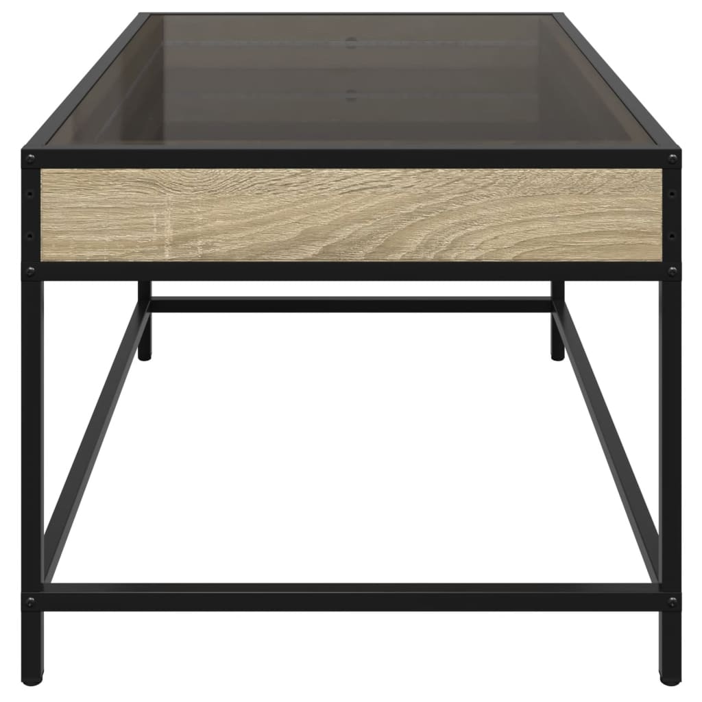 Salongbord Sofabord Sonoma Eik med Infinity LED 70x50x41 cm